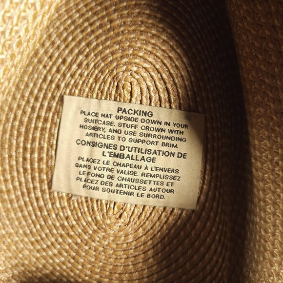 ERIC JAVITS  Squishee Corfu Straw Hat Pompom UPF 50+ One Size - Picture 9 of 10